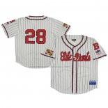 Camiseta Beisbol Hombre Baltimore Elite Giants 28 Rings & Crwns Mesh Button Down Replica Crema