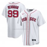 Camiseta Beisbol Hombre Boston Red Sox Alex Verdugo 99 Replica Blanco