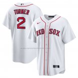 Camiseta Beisbol Hombre Boston Red Sox Justin Turner Primera Replica Blanco Rojo
