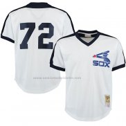 Camiseta Beisbol Hombre Chicago White Sox Carlton Fisk Mitchell & Ness Cooperstown Mesh Batting Practice Blanco