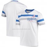 Camiseta Beisbol Hombre Los Angeles Dodgers Cooperstown Collection V-Neck Blanco