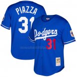 Camiseta Beisbol Hombre Los Angeles Dodgers Mike Piazza Mitchell & Ness Cooperstown Collection Mesh Batting Practice Azul
