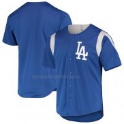 Camiseta Beisbol Hombre Los Angeles Dodgers Team Color Button Full Azul