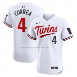 Camiseta Beisbol Hombre Minnesota Twins Carlos Correa Primera Elite Blanco