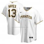 Camiseta Beisbol Hombre Pittsburgh Pirates Ke'bryan Hayes Primera Replica Blanco