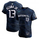 Camiseta Beisbol Hombre Ronald Acuna Jr. All Star 2023 Vapor Premier Elite Azul