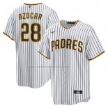 Camiseta Beisbol Hombre San Diego Padres Jose Azocar Primera Replica Blanco