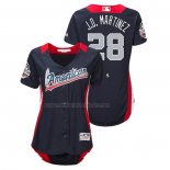 Camiseta Beisbol Mujer All Star 2018 J.d. Martinez Primera Run Derby American League Azul