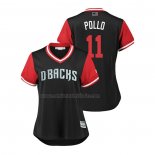 Camiseta Beisbol Mujer Arizona Diamondbacks Aj Pollock 2018 LLWS Players Weekend Pollo Negro