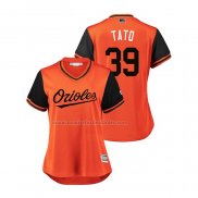 Camiseta Beisbol Mujer Baltimore Orioles Renato Nunez 2018 LLWS Players Weekend Tato Orange