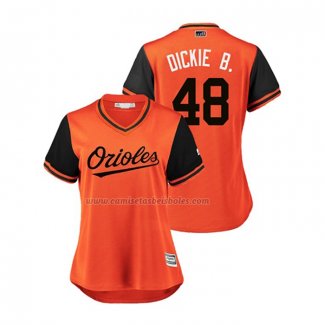 Camiseta Beisbol Mujer Baltimore Orioles Richard Bleier 2018 LLWS Players Weekend Dickie B. Orange