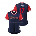 Camiseta Beisbol Mujer Boston Red Sox Nathan Eovaldi 2018 LLWS Players Weekend Evo Azul