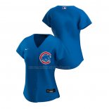 Camiseta Beisbol Mujer Chicago Cubs Replica Alterno 2020 Azul