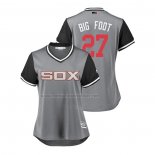Camiseta Beisbol Mujer Chicago White Sox Lucas Giolito 2018 LLWS Players Weekend Big Foot Gris