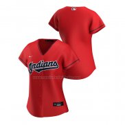 Camiseta Beisbol Mujer Cleveland Guardians Replica Alterno 2020 Rojo