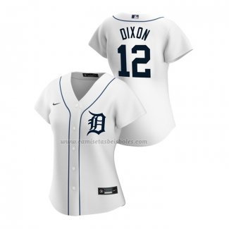 Camiseta Beisbol Mujer Detroit Tigers Brandon Dixon Replica Primera 2020 Blanco
