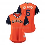 Camiseta Beisbol Mujer Houston Astros Jake Marisnick 2018 LLWS Players Weekend Big Fudge Orange