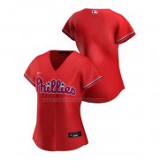 Camiseta Beisbol Mujer Philadelphia Phillies Replica Alterno 2020 Rojo