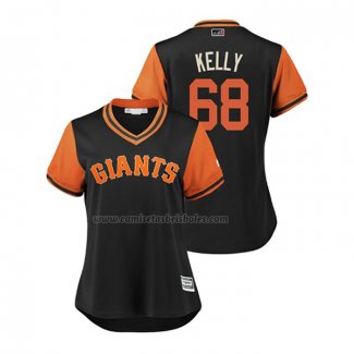 Camiseta Beisbol Mujer San Francisco Giants Casey Kelly 2018 LLWS Players Weekend Kelly Negro