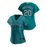 Camiseta Beisbol Mujer Seattle Mariners Daniel Vogelbach Replica Alterno 2020 Verde
