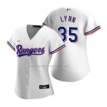 Camiseta Beisbol Mujer Texas Rangers Lance Lynn Replica Primera Blanco