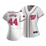 Camiseta Beisbol Mujer Washington Nationals Daniel Hudson Primera Replica Blanco