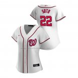 Camiseta Beisbol Mujer Washington Nationals Juan Soto Replica Primera 2020 Blanco