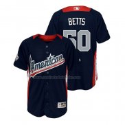 Camiseta Beisbol Nino All Star 2018 Mookie Betts Primera Run Derby American League Azul