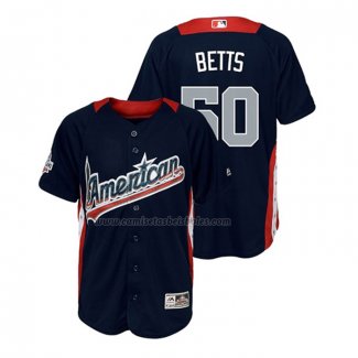 Camiseta Beisbol Nino All Star 2018 Mookie Betts Primera Run Derby American League Azul