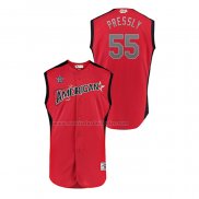 Camiseta Beisbol Nino All Star 2019 Houston Astros Ryan Pressly Player American League Rojo