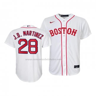 Camiseta Beisbol Nino Boston Red Sox J.d. Martinez Replica Alterno 2020 Azul