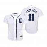 Camiseta Beisbol Nino Detroit Tigers Sparky Anderson Replica Primera Blanco