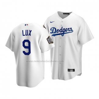 Camiseta Beisbol Nino Los Angeles Dodgers Gavin Lux Primera Replica 2020 Blanco