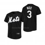 Camiseta Beisbol Nino New York Mets Tomas Nido Replica Negro