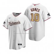 Camiseta Beisbol Nino Washington Nationals Yan Gomes 2020 Gold Program Replica Blanco