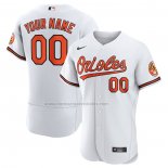 Camiseta Beisbol Hombre Baltimore Orioles Primera Autentico Personalizada Blanco