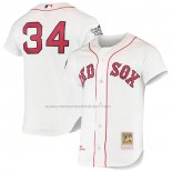 Camiseta Beisbol Hombre Boston Red Sox David Ortiz Mitchell & Ness 2004 Cooperstown Collection Primera Autentico Blanco