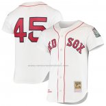 Camiseta Beisbol Hombre Boston Red Sox Pedro Martinez Mitchell & Ness 1999 Cooperstown Collection Primera Autentico Blanco