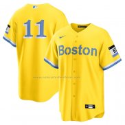 Camiseta Beisbol Hombre Boston Red Sox Rafael Devers 2021 City Connect Replica Oro