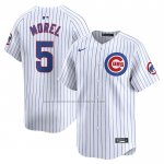 Camiseta Beisbol Hombre Chicago Cubs Christopher Morel Primera Limited Blanco