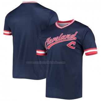 Camiseta Beisbol Hombre Cleveland Guardians Cooperstown Collection V-Neck Azul