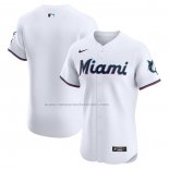 Camiseta Beisbol Hombre Miami Marlins Primera Elite Blanco