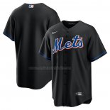 Camiseta Beisbol Hombre New York Mets 2022 Alterno Replica Negro