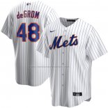 Camiseta Beisbol Hombre New York Mets Jacob deGrom Primera Replica Blanco