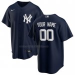 Camiseta Beisbol Hombre New York Yankees Alterno Replica Personalizada Azul Camiseta Beisbol Hombre New York Yankees Alterno Replica Personalizada Azul