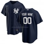 Camiseta Beisbol Hombre New York Yankees Alterno Replica Personalizada Azul