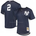 Camiseta Beisbol Hombre New York Yankees Derek Jeter Mitchell & Ness Cooperstown Collection Mesh Batting Practice Azul Camiseta Beisbol Hombre New York Yankees Derek Jeter Mitchell & Ness Cooperstown Collection Mesh Batting Practice Azul