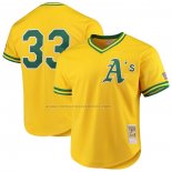 Camiseta Beisbol Hombre Oakland Athletics Jose Canseco Mitchell & Ness Cooperstown Collection Mesh Batting Practice Amarillo