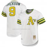 Camiseta Beisbol Hombre Oakland Athletics Reggie Jackson Mitchell & Ness 1972 Cooperstown Collection Autentico Blanco