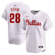 Camiseta Beisbol Hombre Philadelphia Phillies Alec Bohm Primera Limited Blanco